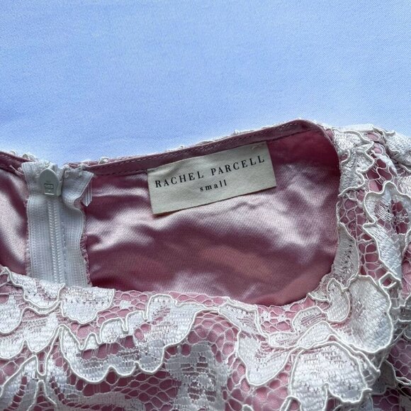 NWT RACHEL PARCELL WHITE LACE SHORT SLEEVE SHEATH MIDI COCKTAIL DRESS - S - Picture 10 of 14